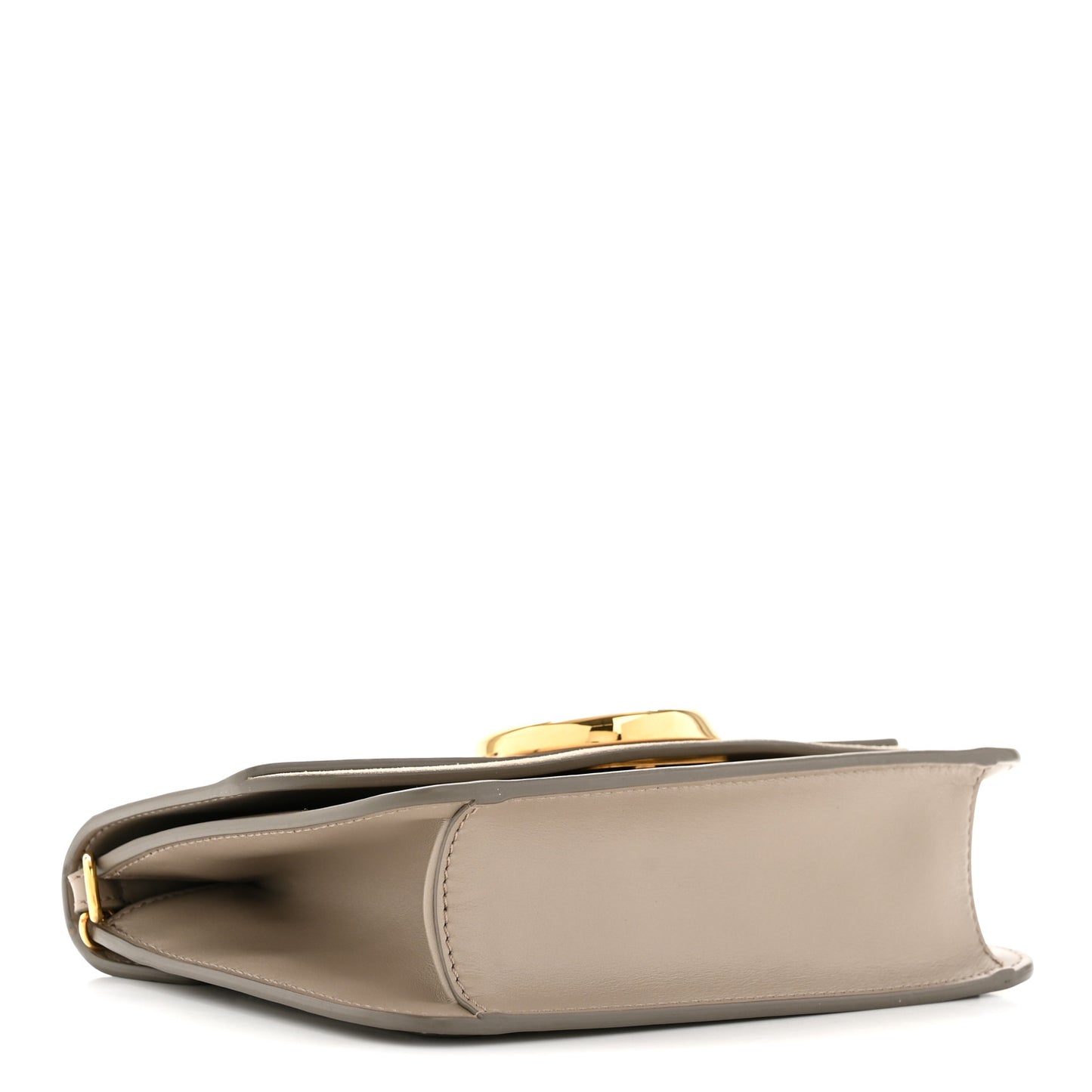 Calfskin Suede C Clutch With Chain Motty Grey