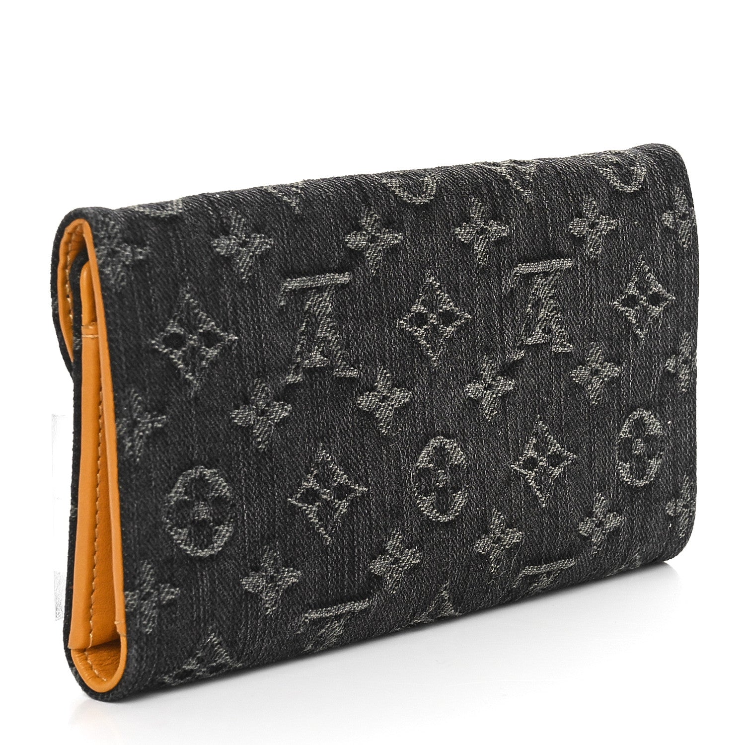 Louis Vuitton Denim Amelia Wallet Black 3 of 10