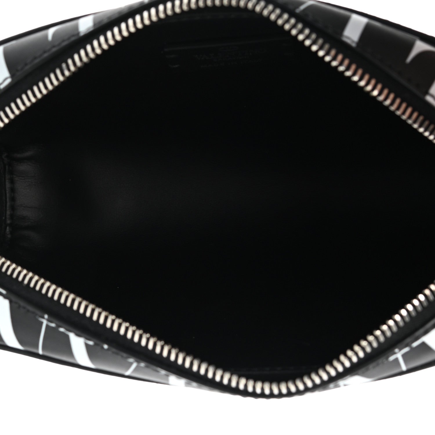 Valentino Garavani Calfskin VLTN Times Wash Bag Black White 5 of 6