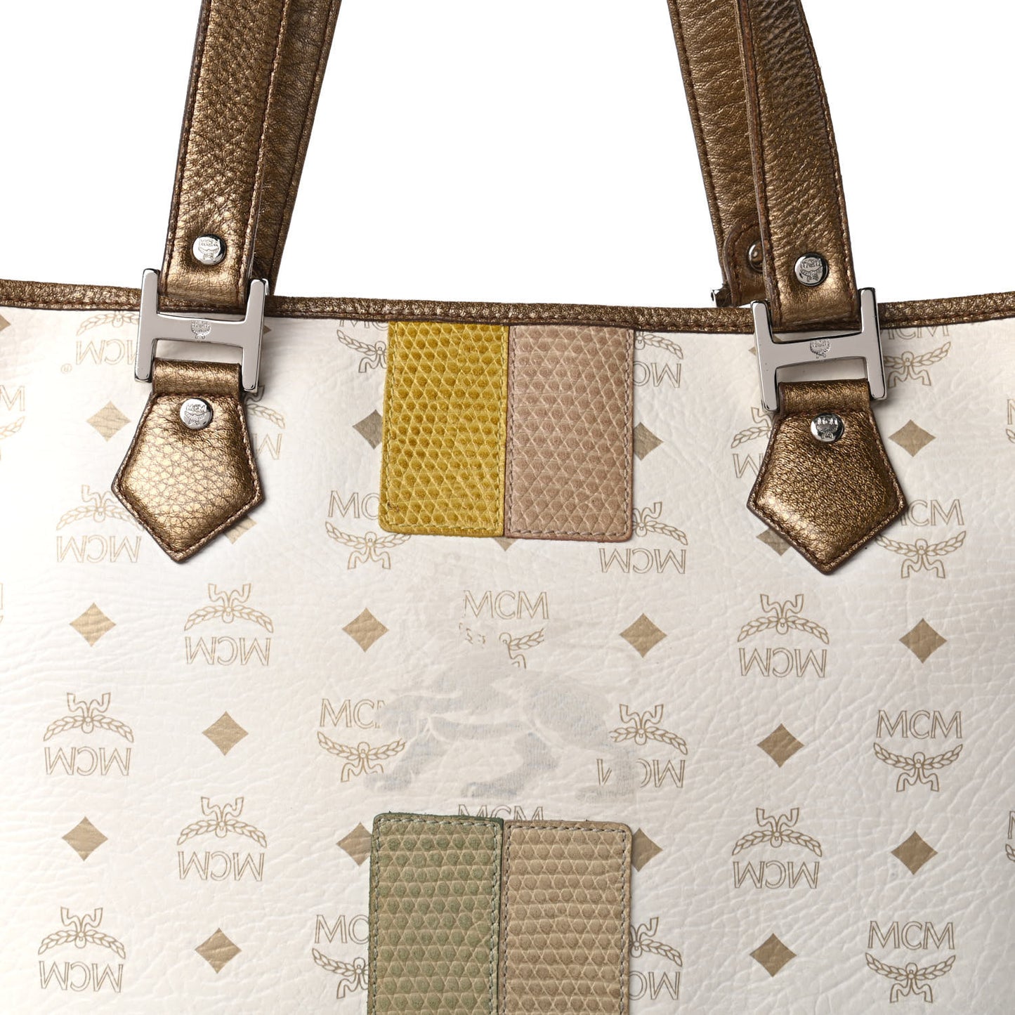 Visetos Striped Princess Lion Shoulder Bag White