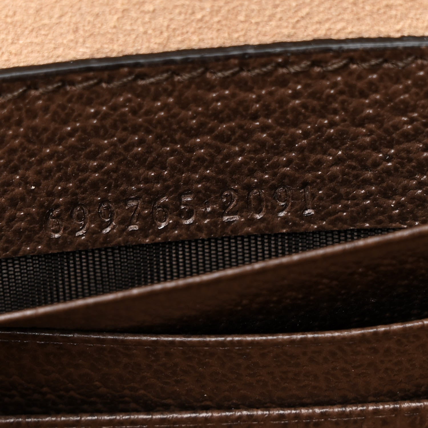 Gucci GG Supreme Monogram Textured Dollar Calfskin Web Ophidia Belt Bag 95 38 Beige Ebony New Acero 7 of 10