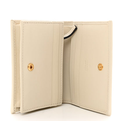 Gucci GG Supreme Monogram Azalea Calfskin Horsebit 1955 Card Case Wallet Beige Ebony Mystic White 5 of 8