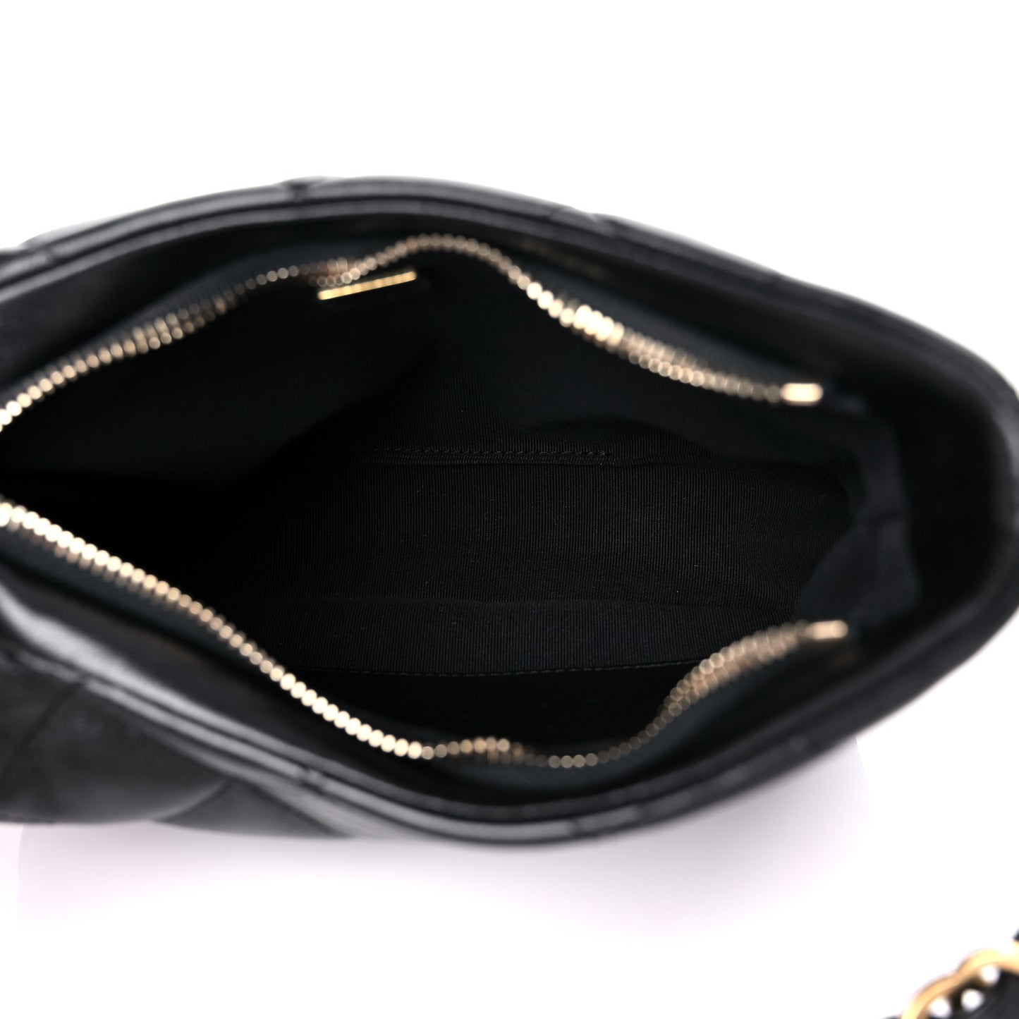 Lambskin Quilted Hobo Black