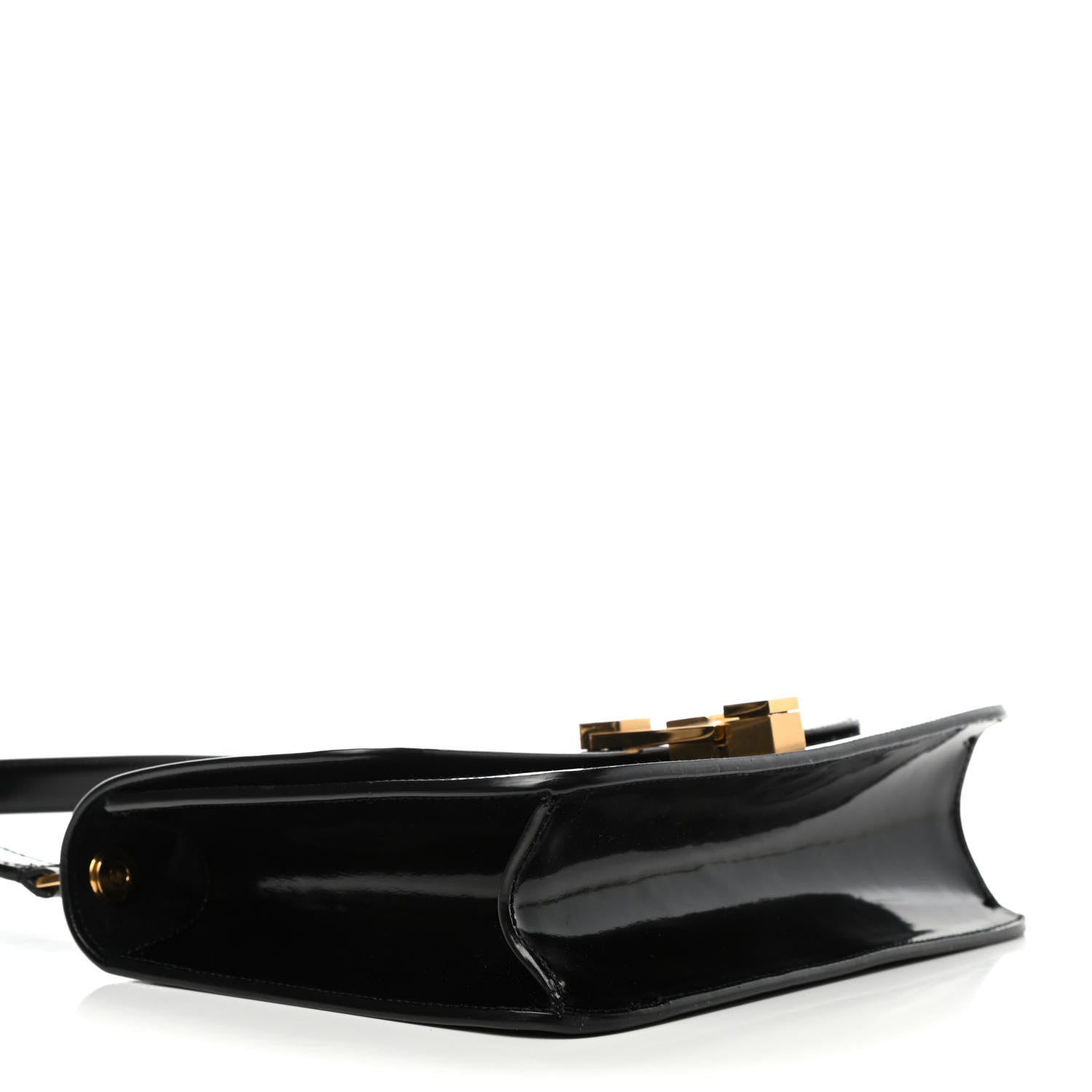 Saint Laurent Patent Calfskin Carre Satchel Black 3 of 4