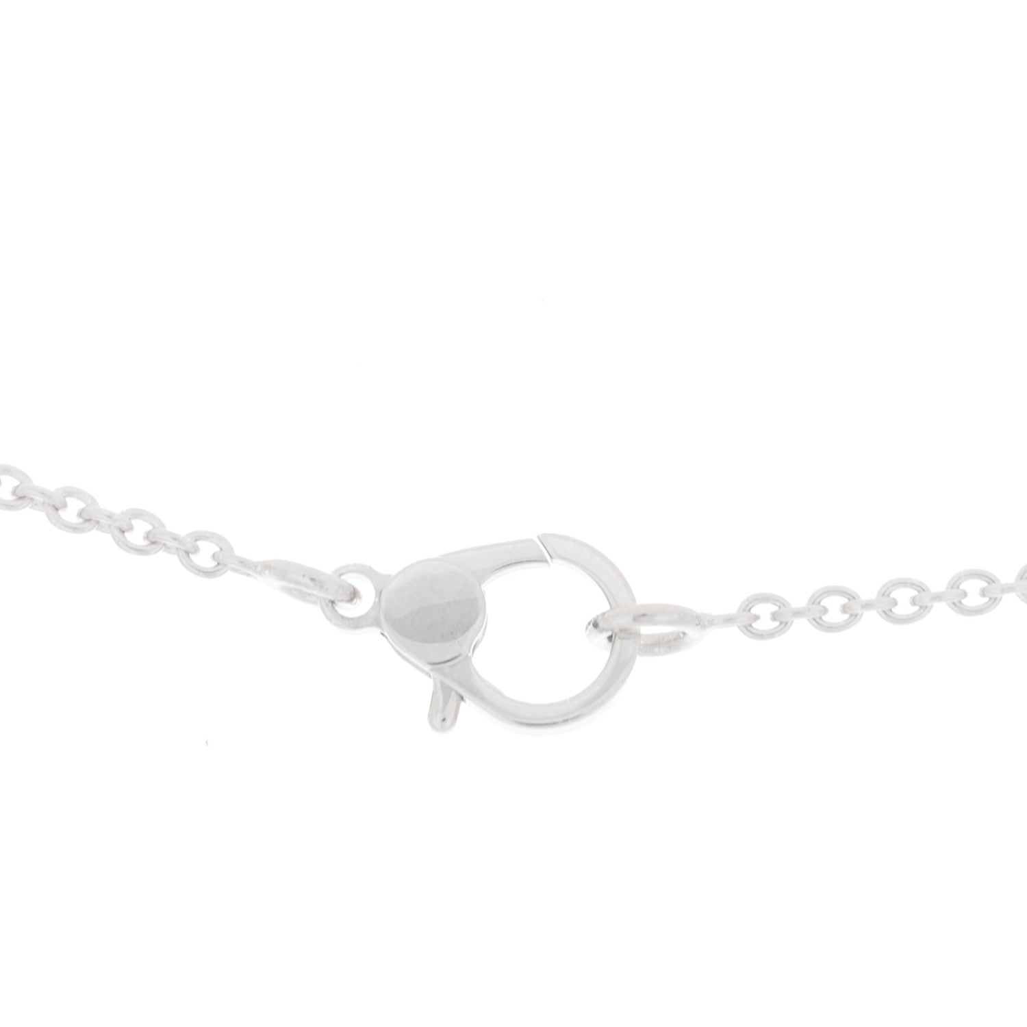Hermes 18K White Gold Diamond Finesse Pendant Necklace 3 of 5
