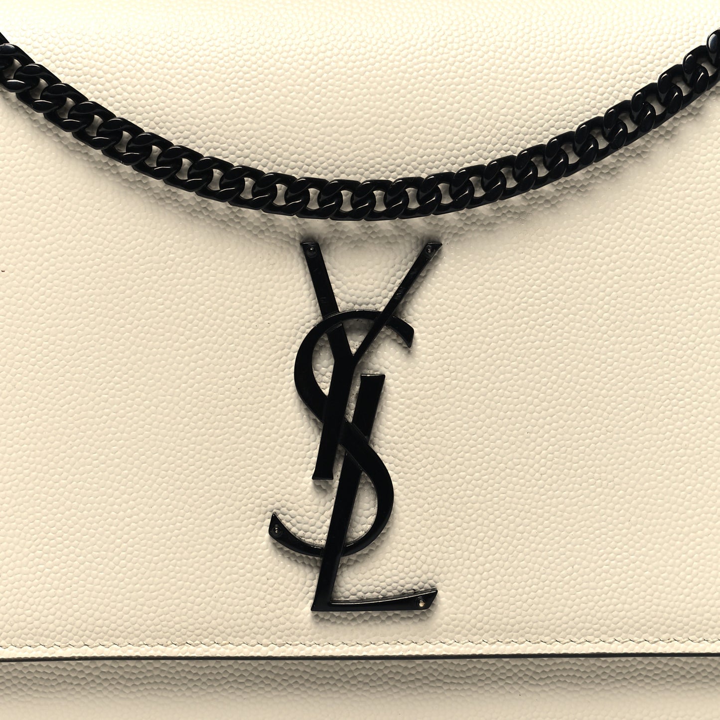 Grain De Poudre Medium Classic Monogram Kate Satchel Porcellana Black