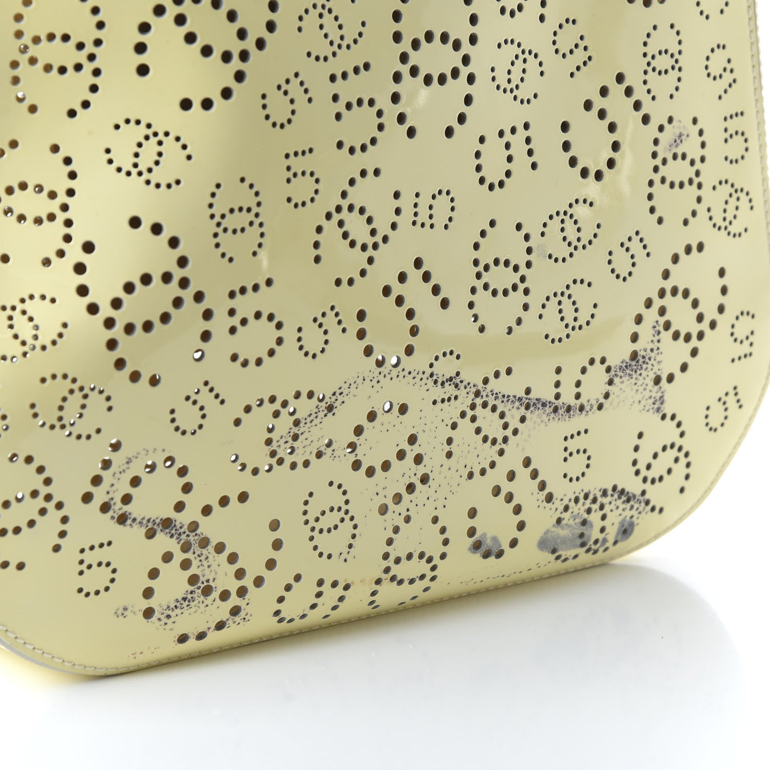 Chanel Patent Perforated CC No 5 Tote Yellow 12 of 12
