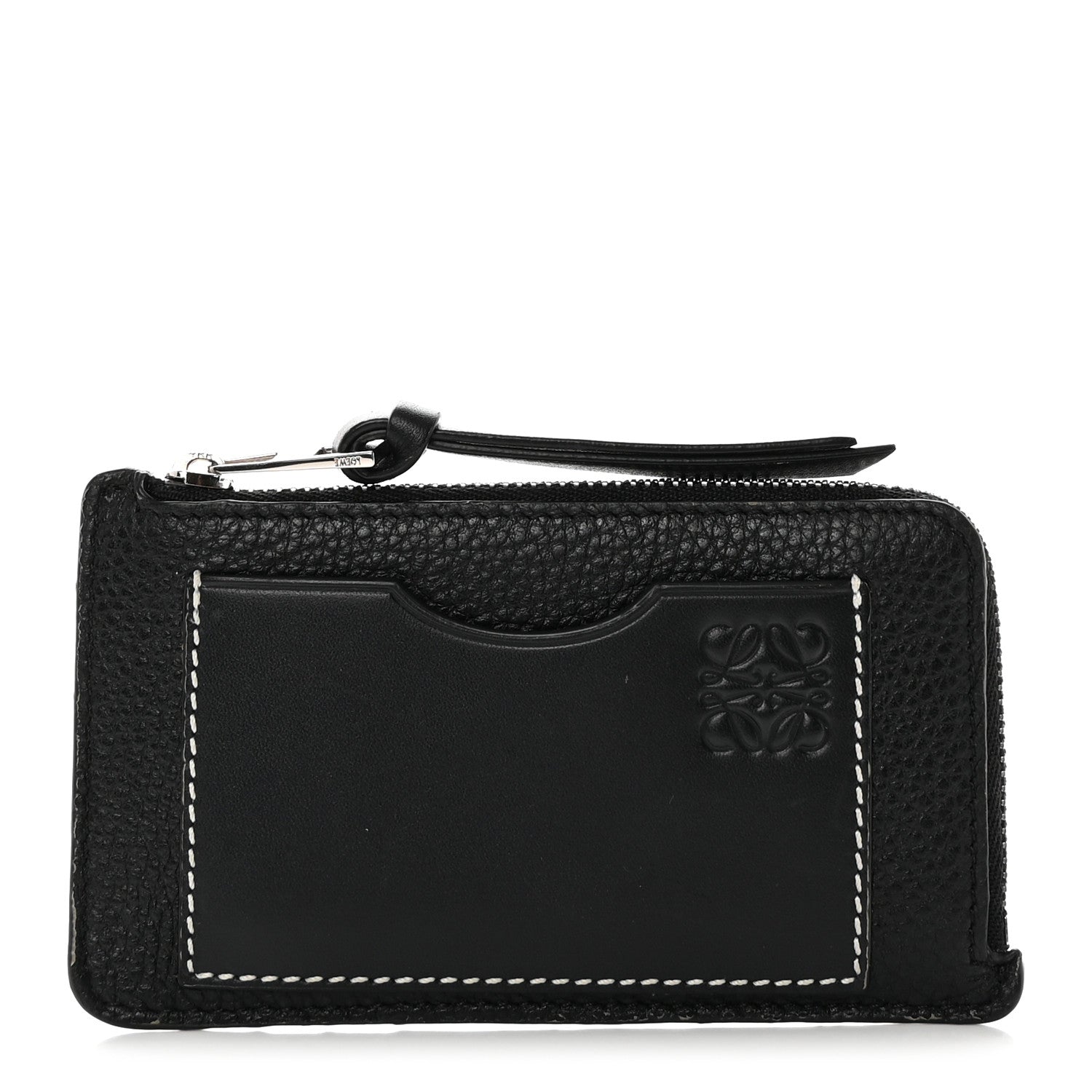 Loewe Soft Grained Calfskin Coin Card Holder Black 1 of 13