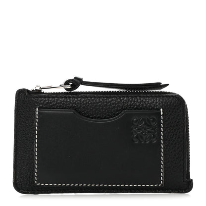 Loewe Soft Grained Calfskin Coin Card Holder Black 1 of 13