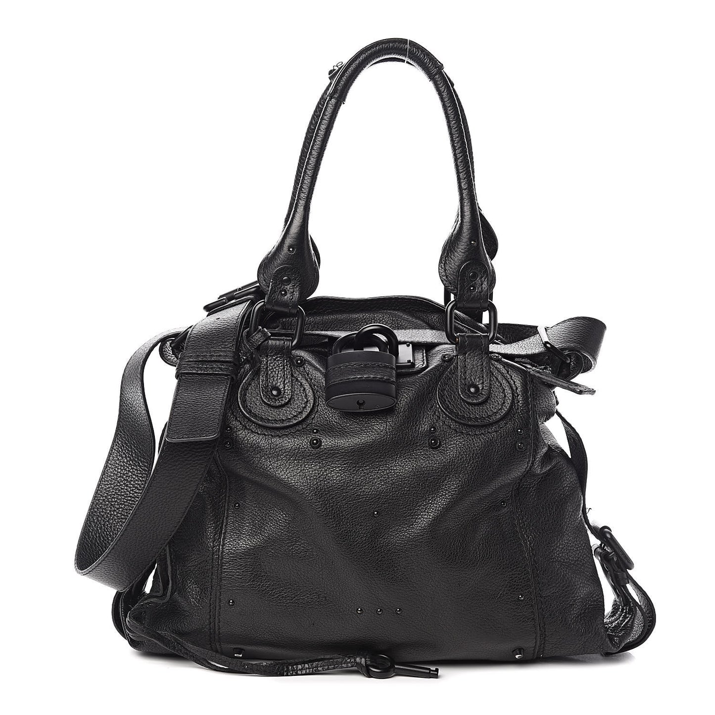 Calfskin Paddington Satchel Black