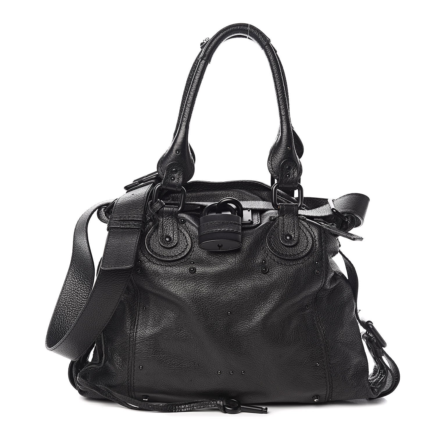 Chloe Calfskin Paddington Satchel Black 1 of 13