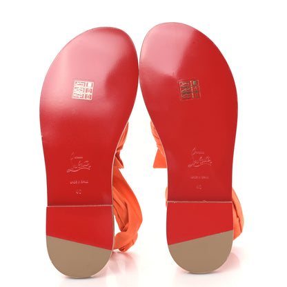 Christian Louboutin Gabardine Douce Du Desert Flat Sandals 40 Orange 5 of 7