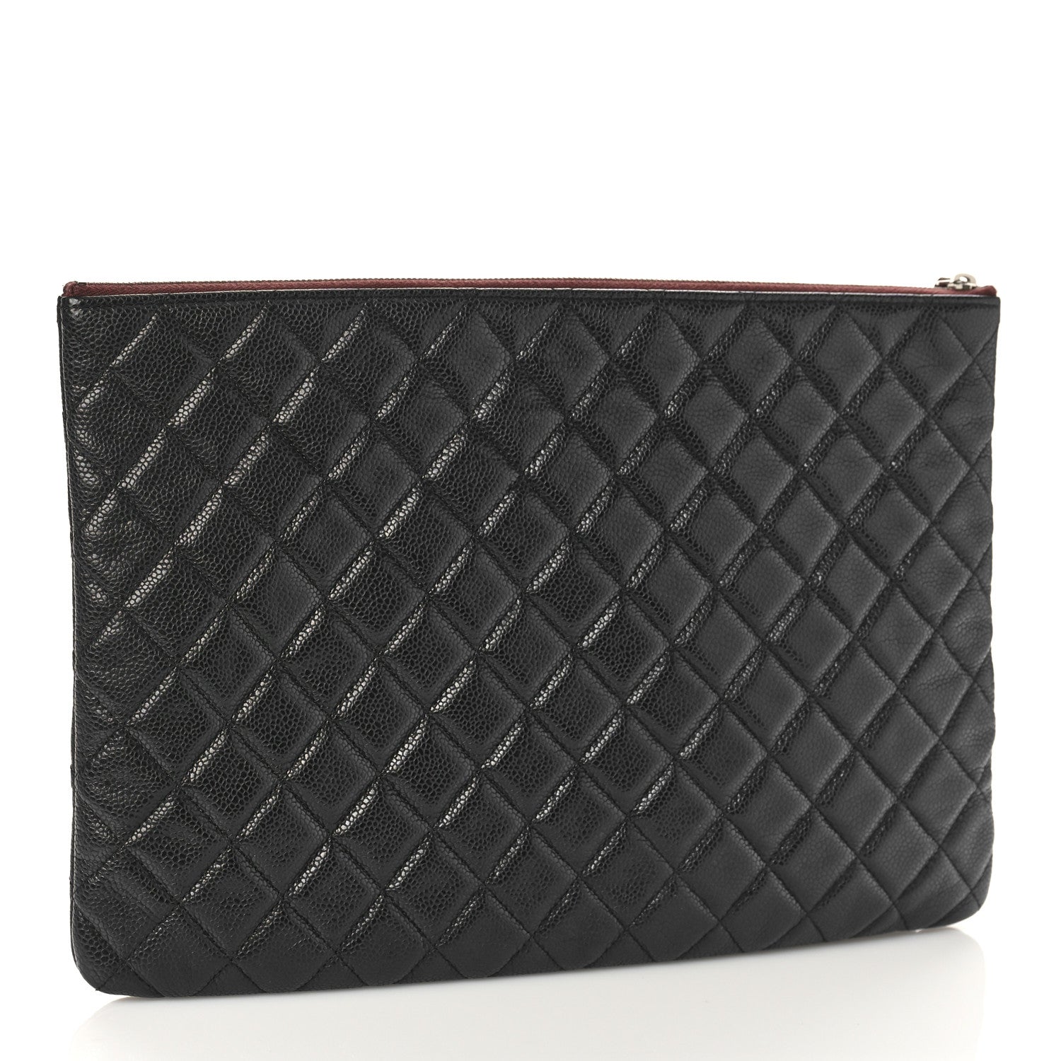Chanel Caviar Quilted Large Cosmetic Case Black 3 of 9