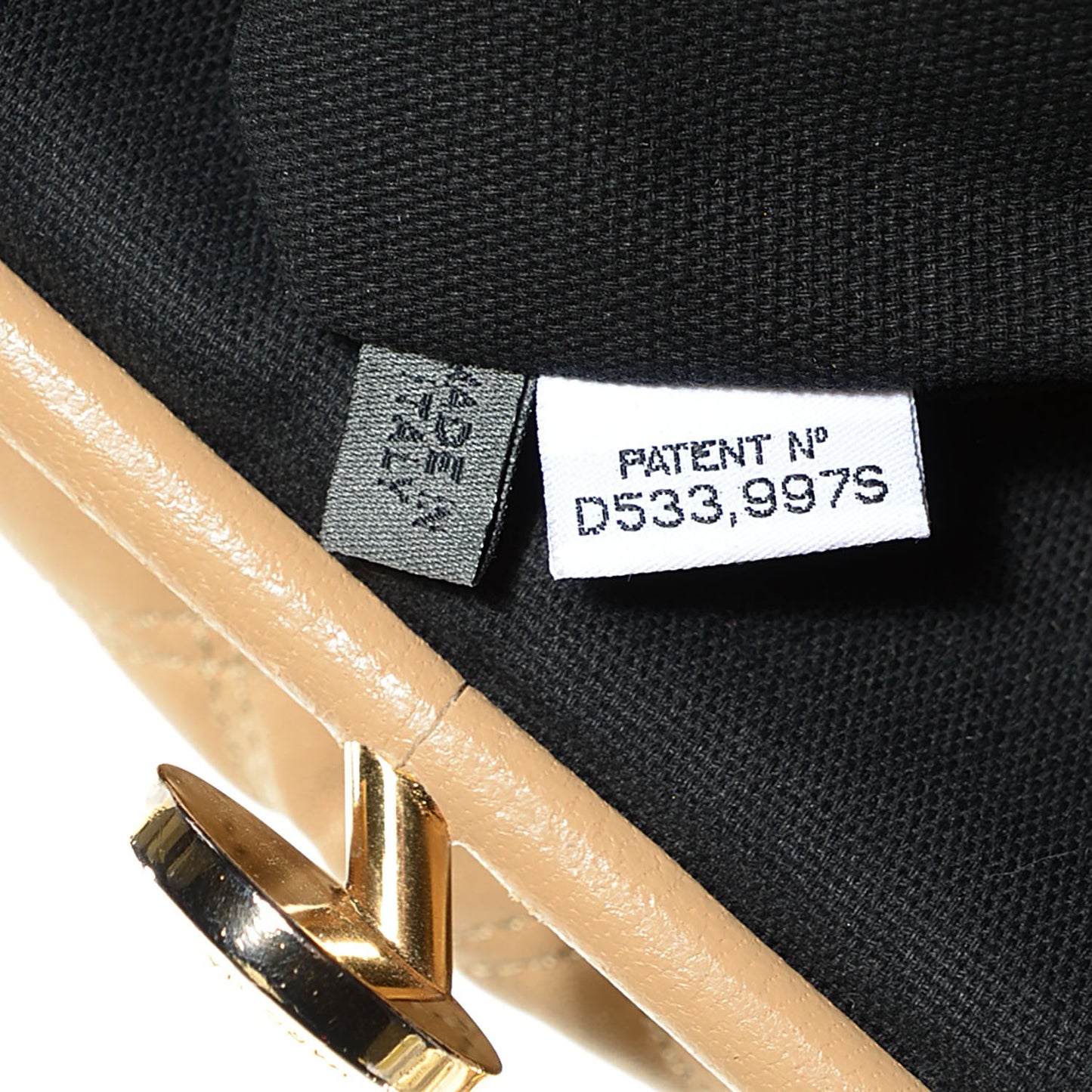 Calfskin Quilted Stam Camel