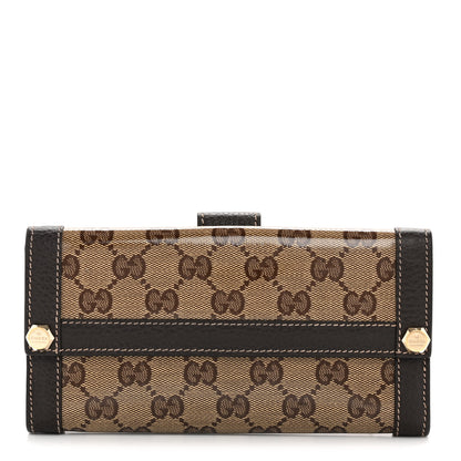 Gucci Crystal Monogram Continental Charmy Wallet Brown 1 of 10