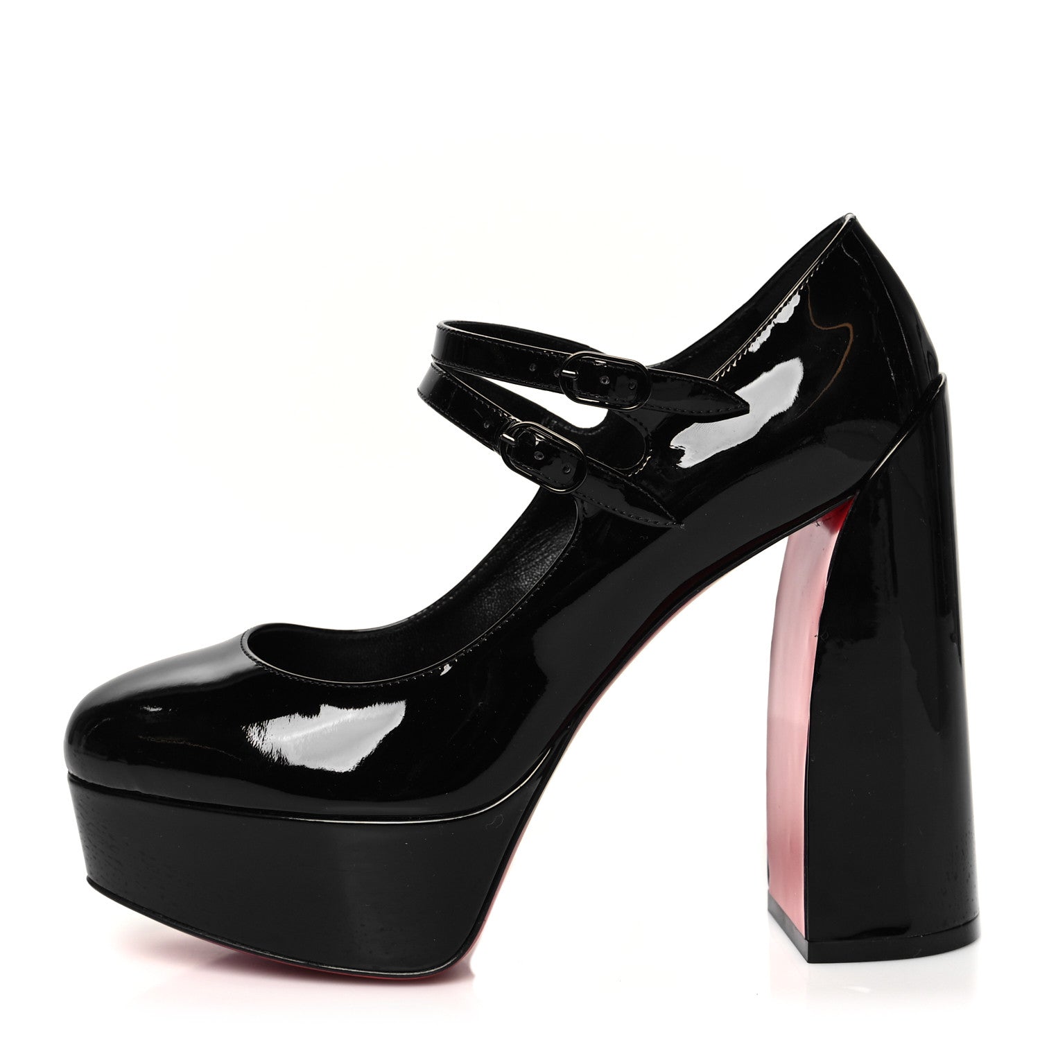 Christian Louboutin Patent Movida Jane 130 Pumps 38 Black 1 of 8