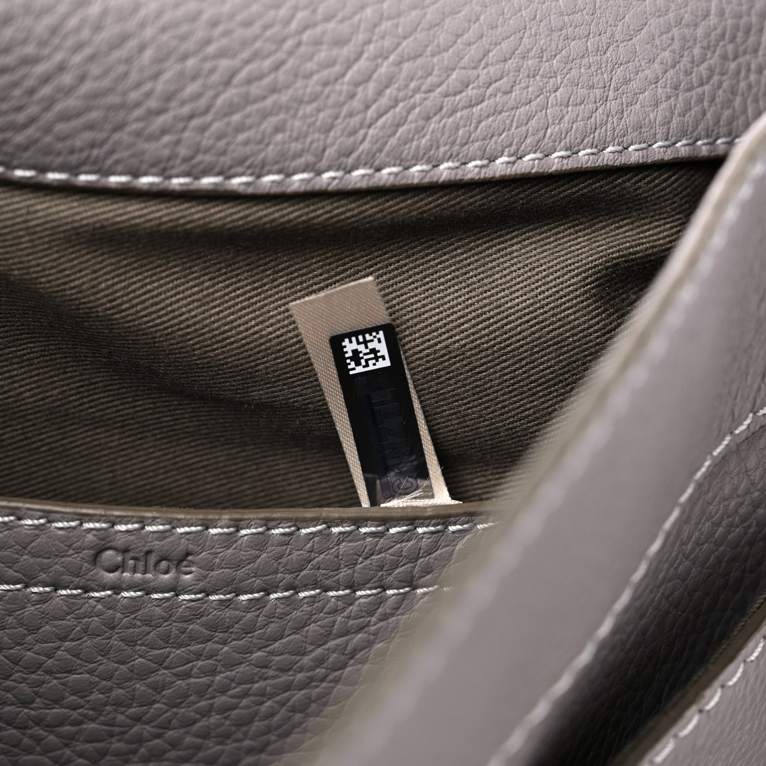 Chloe Calfskin Medium Marcie Round Crossbody Bag Cashmere Grey 7 of 9