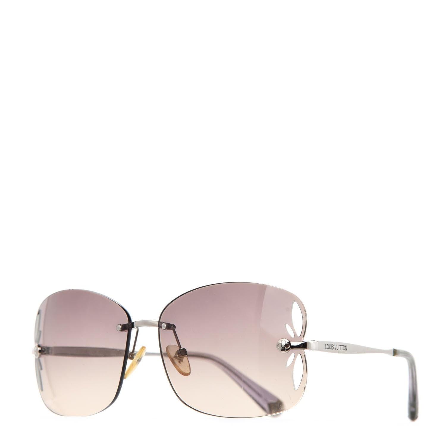 Louis Vuitton Lilly Glitter Sunglasses Z0309U Silver 1 of 7