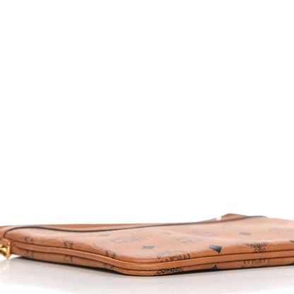 MCM Visetos Liz Shopper Tote Pouch Cognac 6 of 10