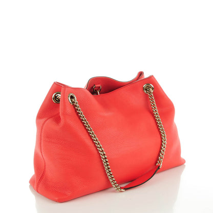 Gucci Pebbled Calfskin Medium Soho Chain Shoulder Bag Begonia Pink 3 of 7