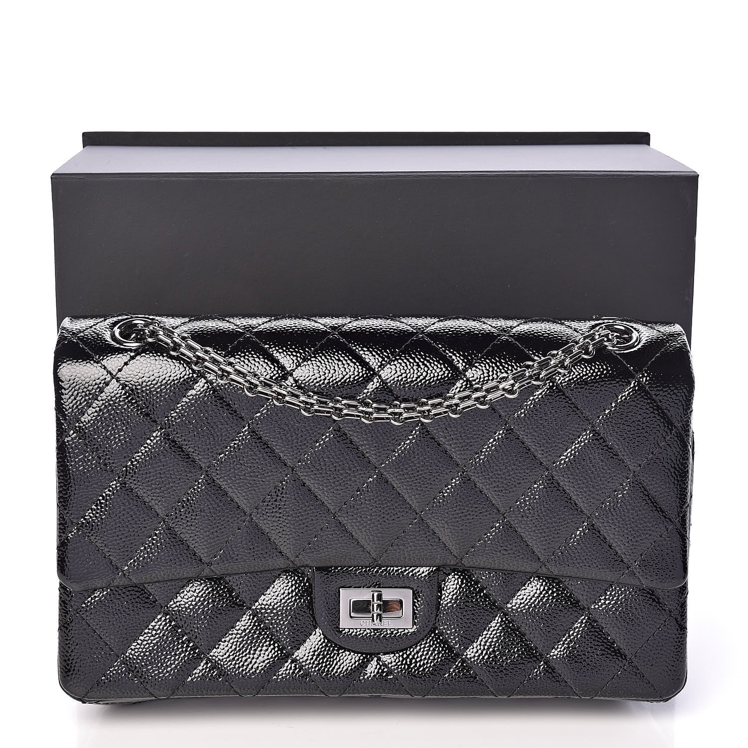 Chanel Patent Caviar Quilted 2.55 Reissue 226 Flap Black 11 of 11