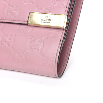 Gucci Guccissima Dice French Flap Wallet Carmine Rose 7 of 11