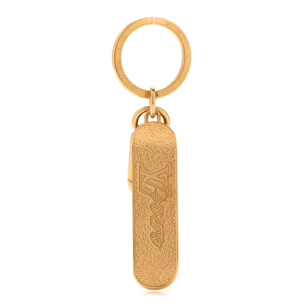 Metal Monogram Skateboard Bag Charm Key Holder
