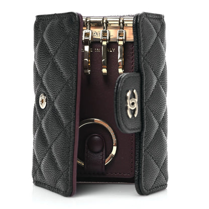 Chanel Caviar Quilted Classic 4 Key Holder Wallet Black 5 of 8