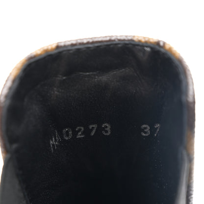 Louis Vuitton Patent Monogram LV Beaubourg Ankle Boots 37 Black 9 of 11