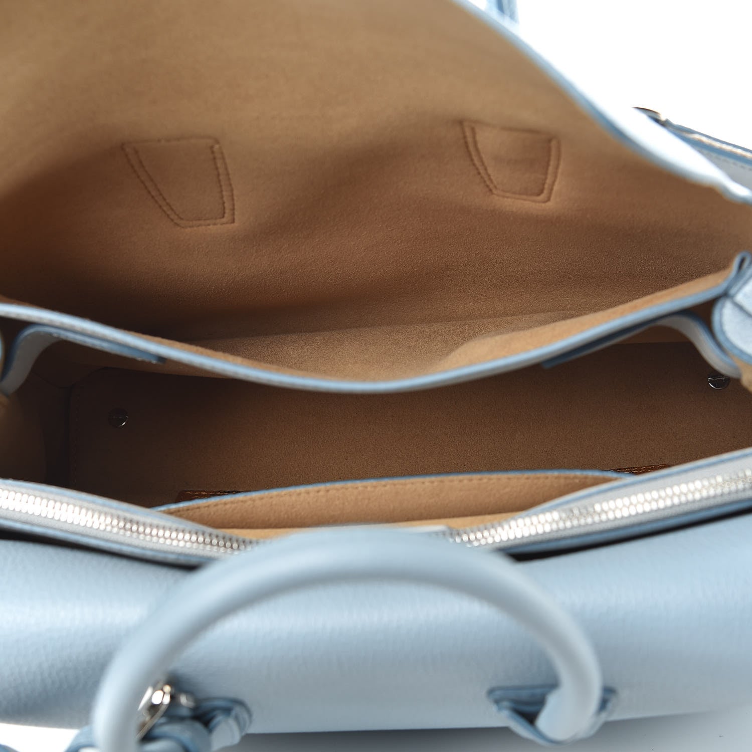 MCM Grained Calfskin Medium Milla Tote Sky Blue 7 of 12