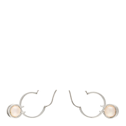 Tiffany Sterling Silver Pearl HardWear Hoop Earrings 3 of 5