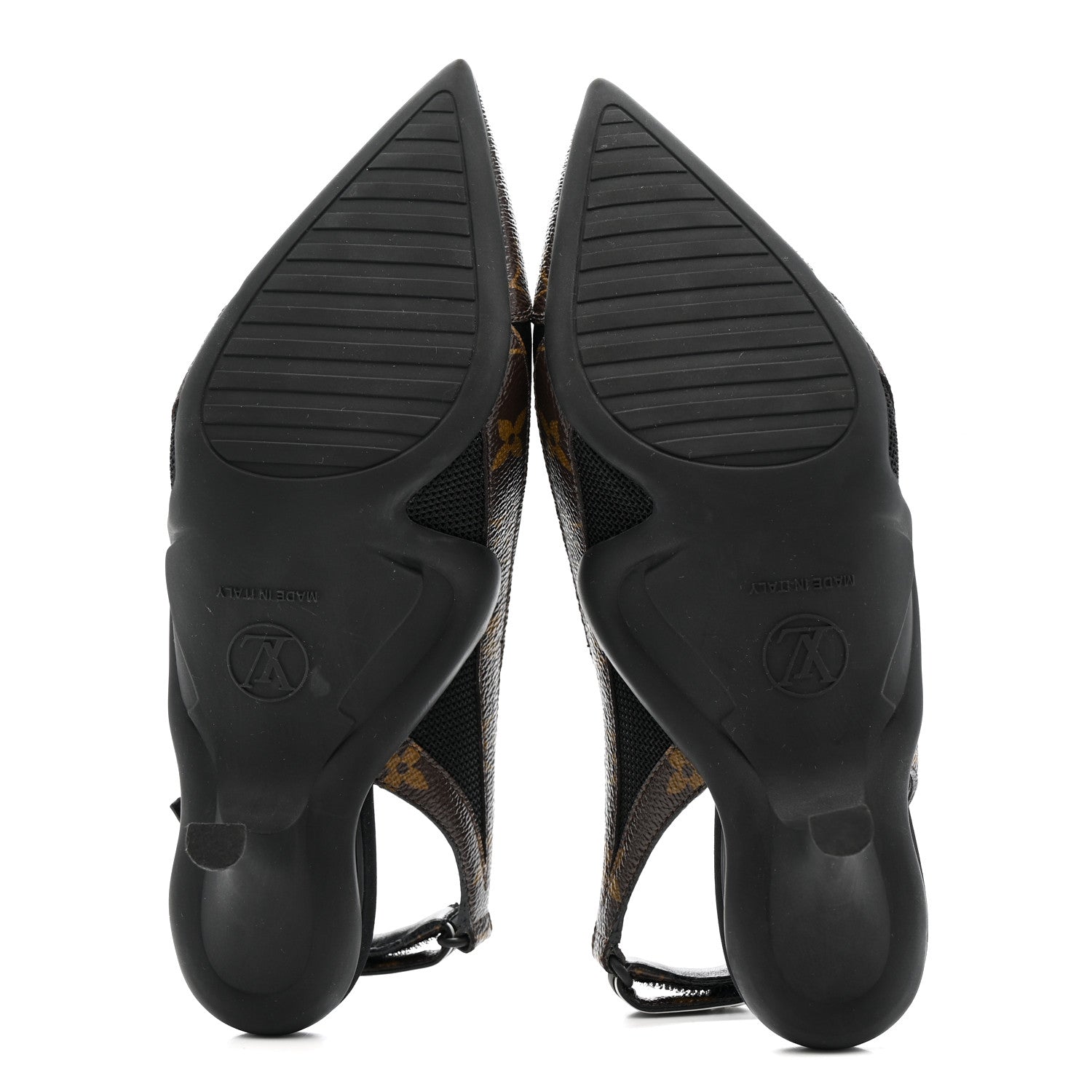 Louis Vuitton Patent Monogram Archlight Slingback Pumps Black 6 of 12