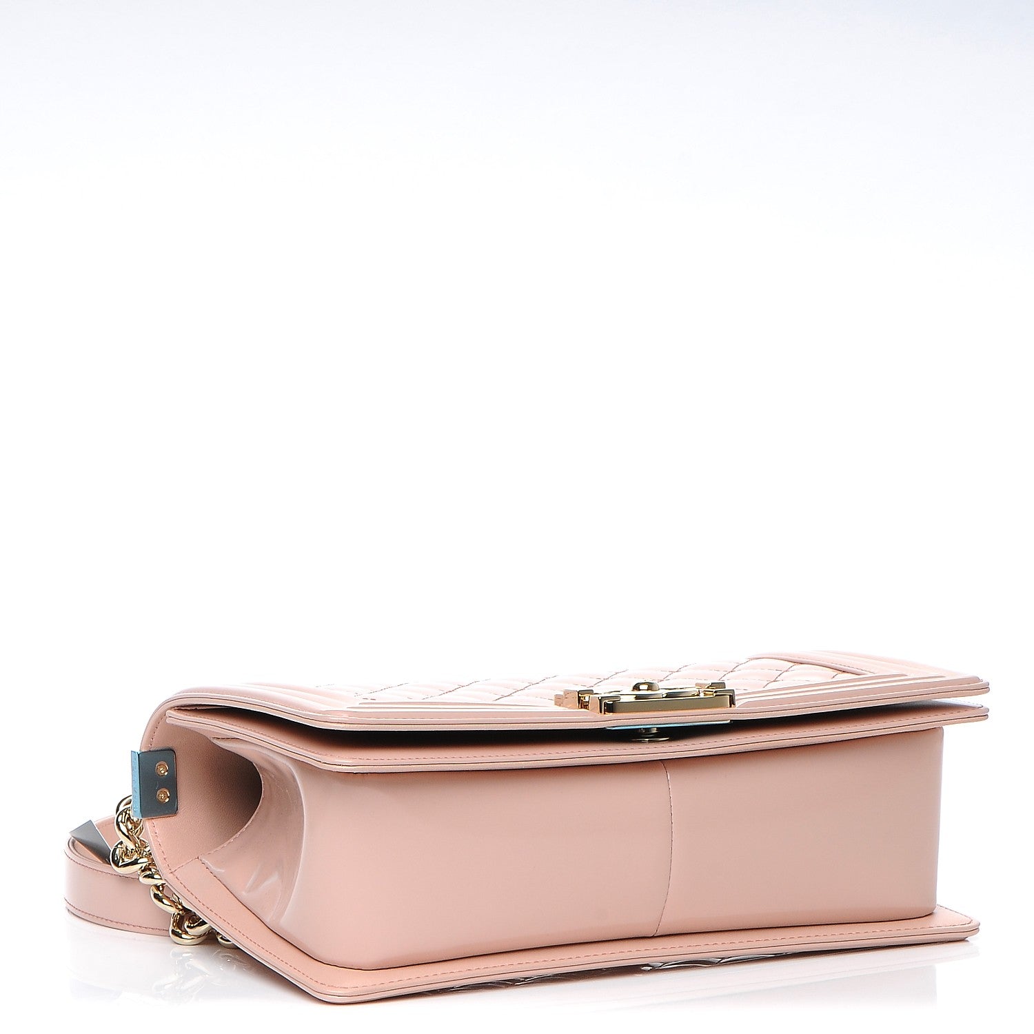 Chanel Iridescent Calfskin Quilted Medium Boy Flap Light Pink 4 of 7