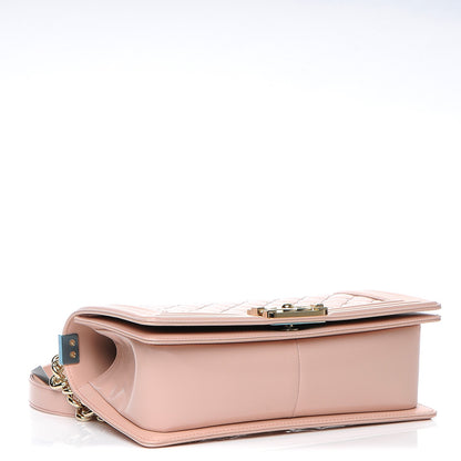Chanel Iridescent Calfskin Quilted Medium Boy Flap Light Pink 4 of 7