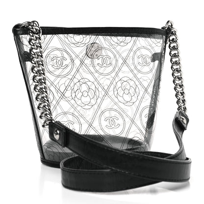 Chanel Crumpled Calfskin PVC Bucket Bag Black 4 of 10