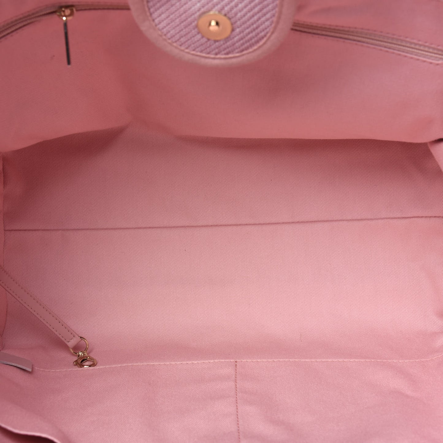 Mixed Fibers Calfskin Medium Deauville Tote Rose Pink