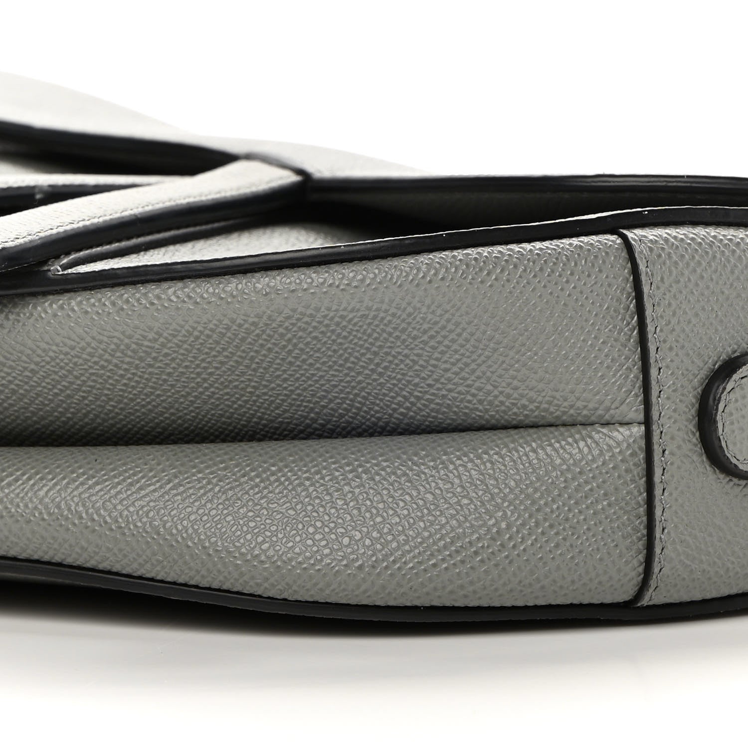 Christian Dior Grained Calfskin Saddle Bag Grey 10 of 11