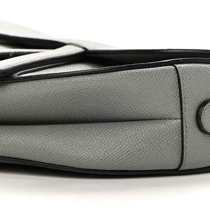 Christian Dior Grained Calfskin Saddle Bag Grey 10 of 11