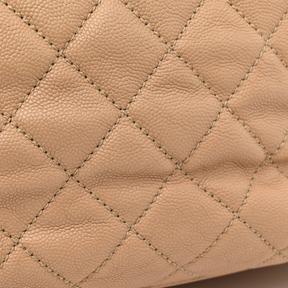 Chanel Caviar Quilted Large Urban Companion Top Handle Shopping Tote Beige 13 of 13