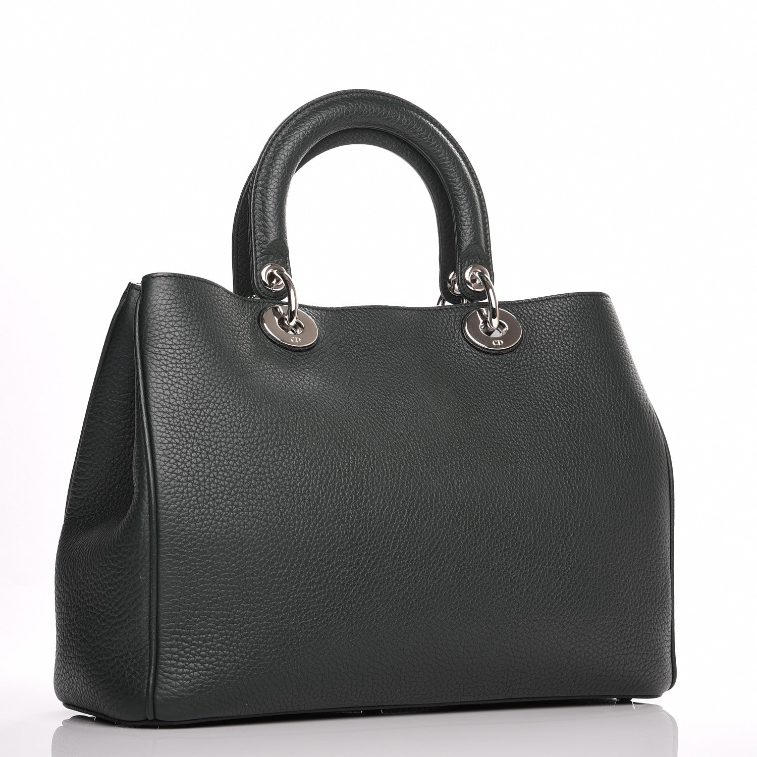 Christian Dior Bullcalf Medium Diorissimo Tote Dark Green 4 of 14