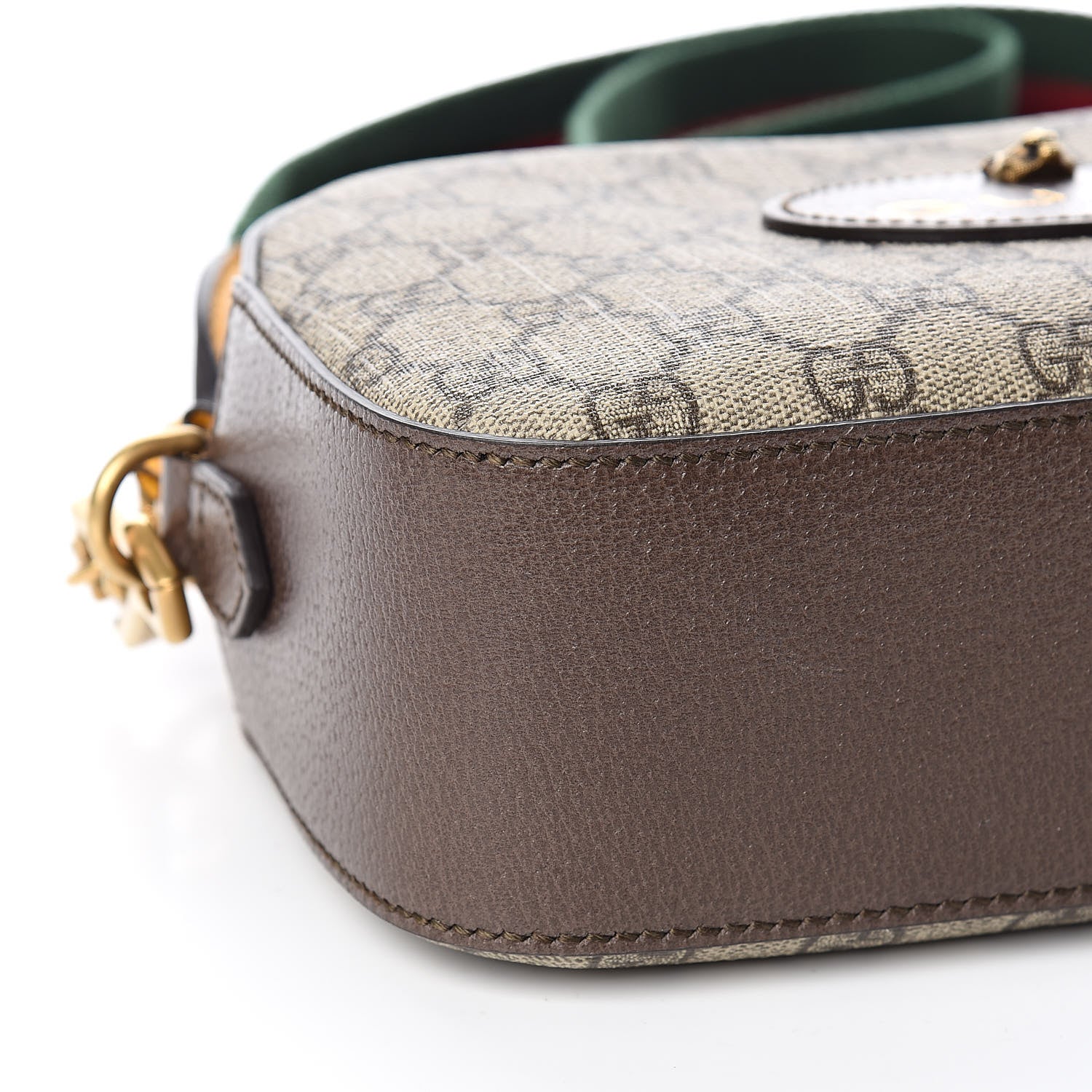 Gucci GG Supreme Monogram Web Neo Vintage Shoulder Bag Beige New Acero Crop 8 of 10