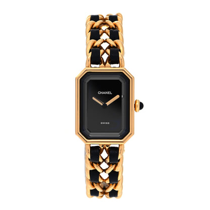 Chanel Stainless Steel Lambskin 20mm Chain Premiere Quartz Watch Gold L 1 of 4