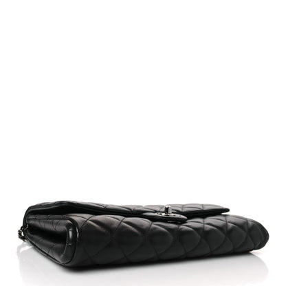Chanel Lambskin Quilted Clutch with Chain Flap Black 4 of 10