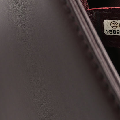 Chanel Calfskin Chevron Quilted New Medium Boy Flap Burgundy 7 of 10