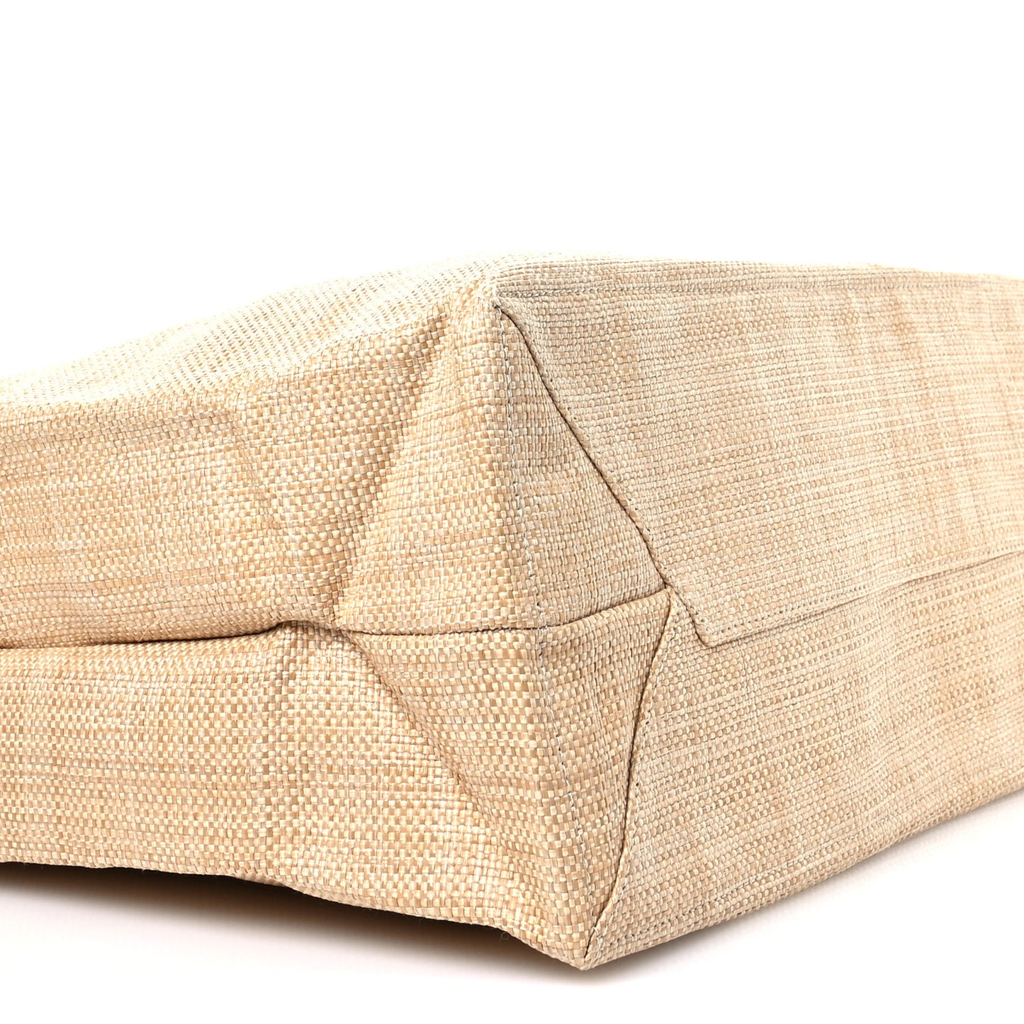 Raffia Logo Tote Naturale