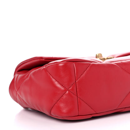 Chanel Lambskin Quilted Medium Chanel 19 Flap Red 8 of 10