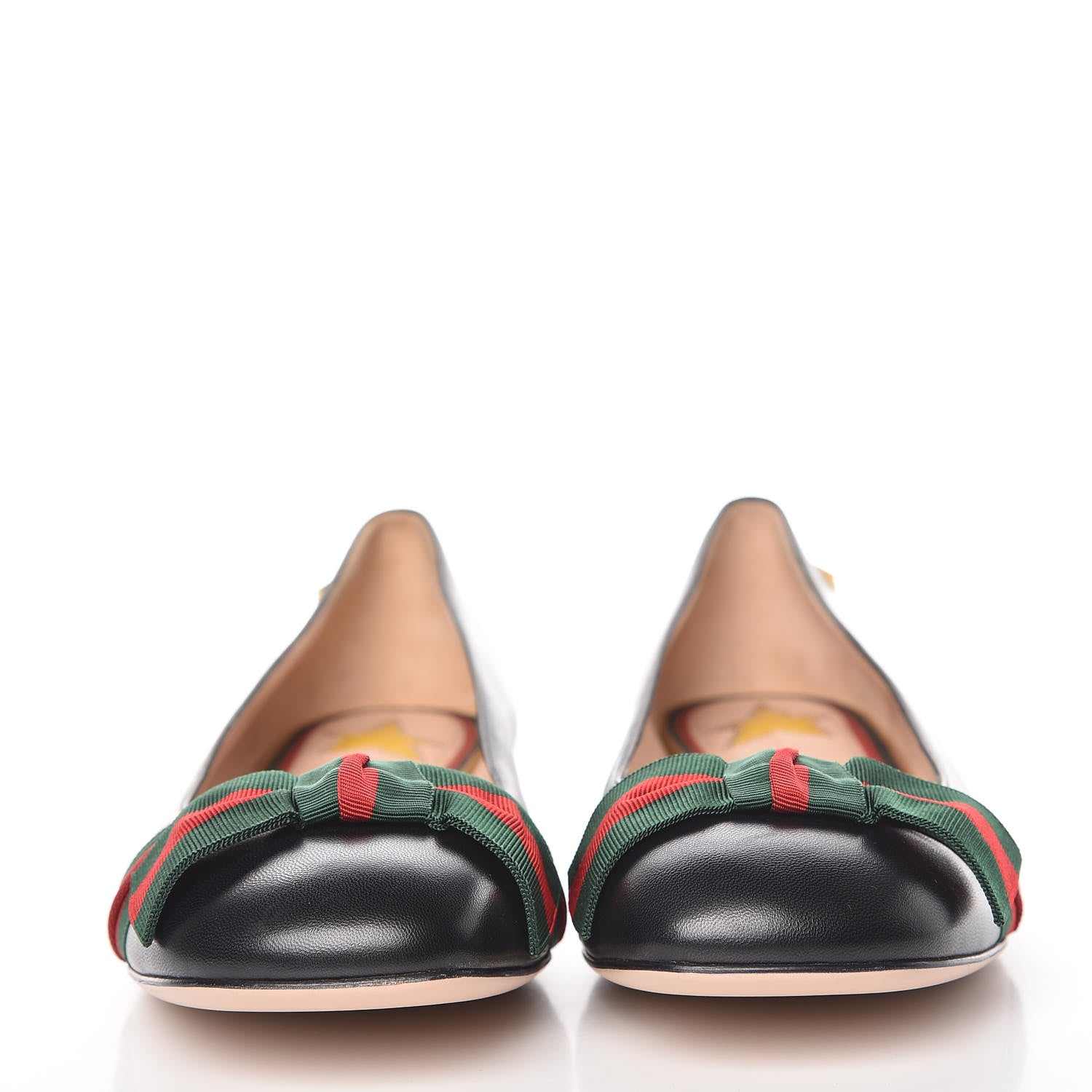 Gucci Calfskin Web Ballerina Flat 39.5 Black 2 of 9