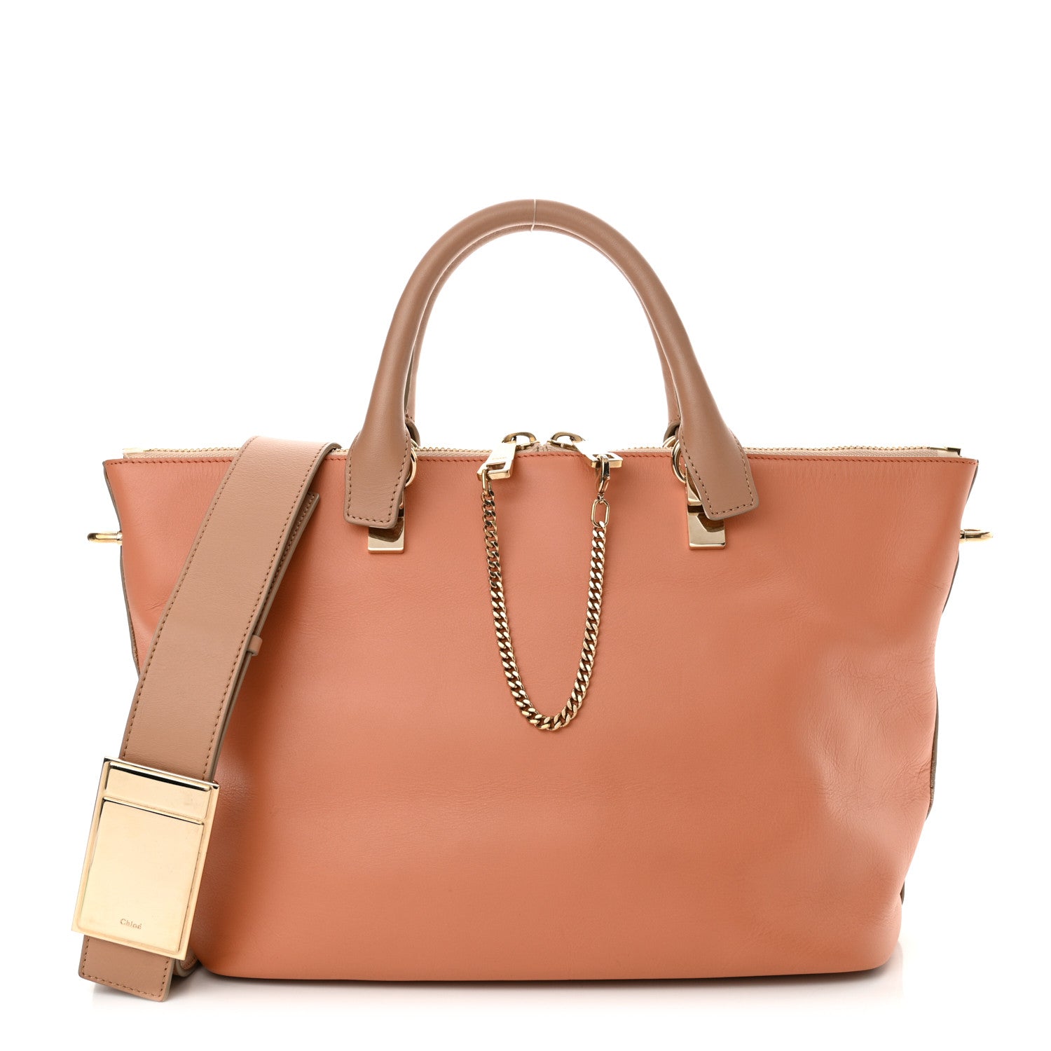 Chloe Smooth Calfskin Medium Baylee Tote Wet Sand Coral Reef 1 of 13