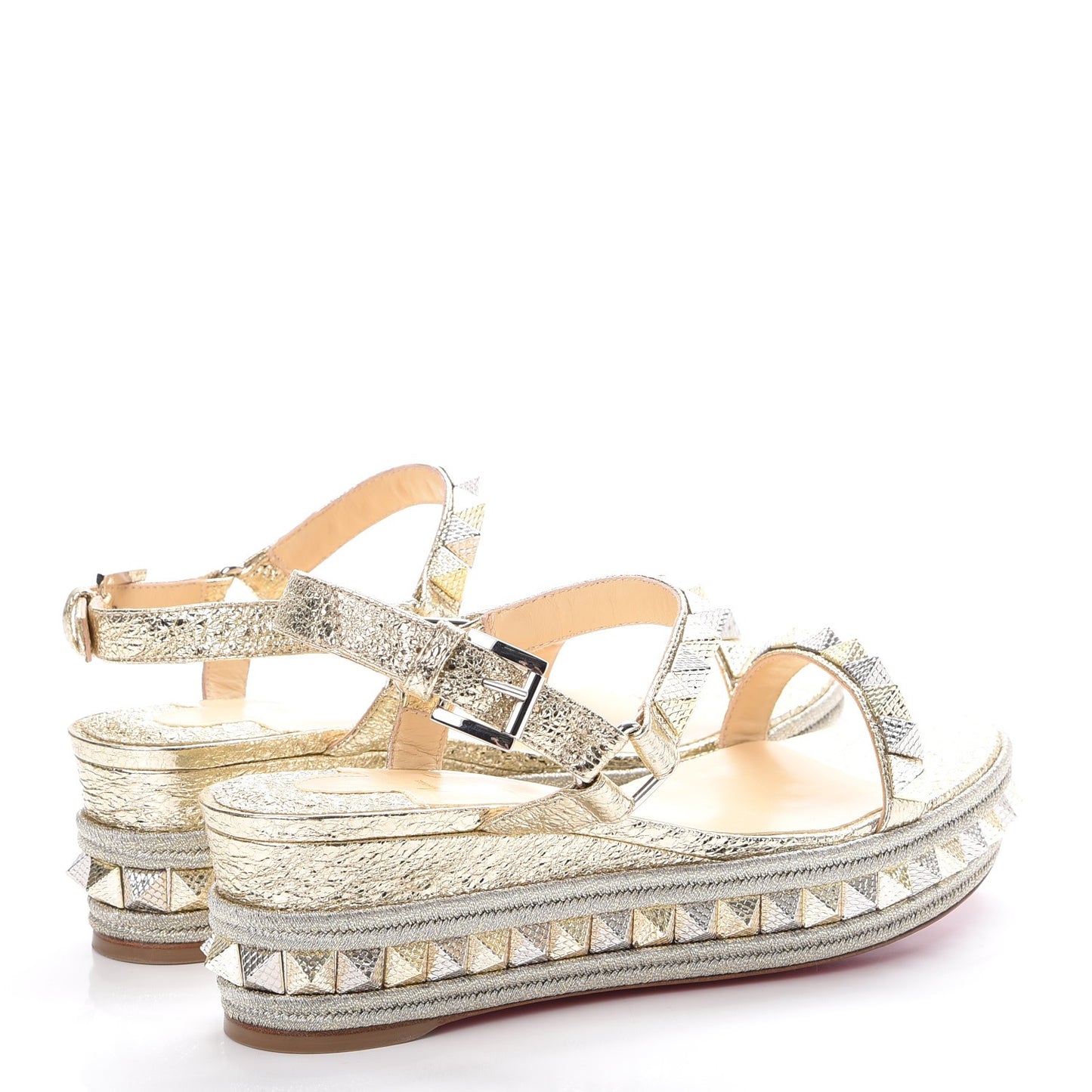 Specchio Vintage Pyraclou 60 Platform Sandals 38 Platine