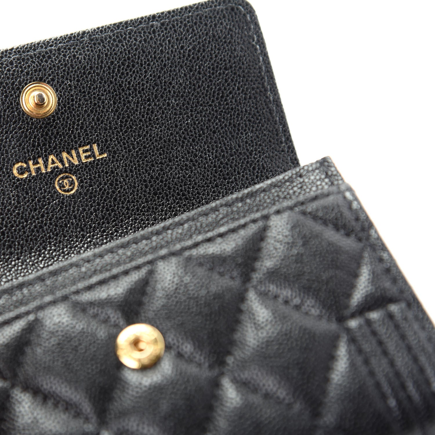 Chanel Caviar Quilted Boy Flap Card Holder Black 6 of 9